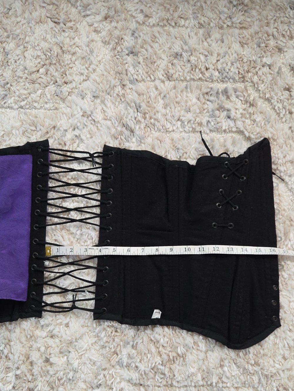 Purple Lace-Up Waist Cincher Corset - Picture 6 of 9